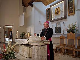 Bischof Gregor Maria Hanke am Weltjugendtag. pde-Foto: Anika Taiber